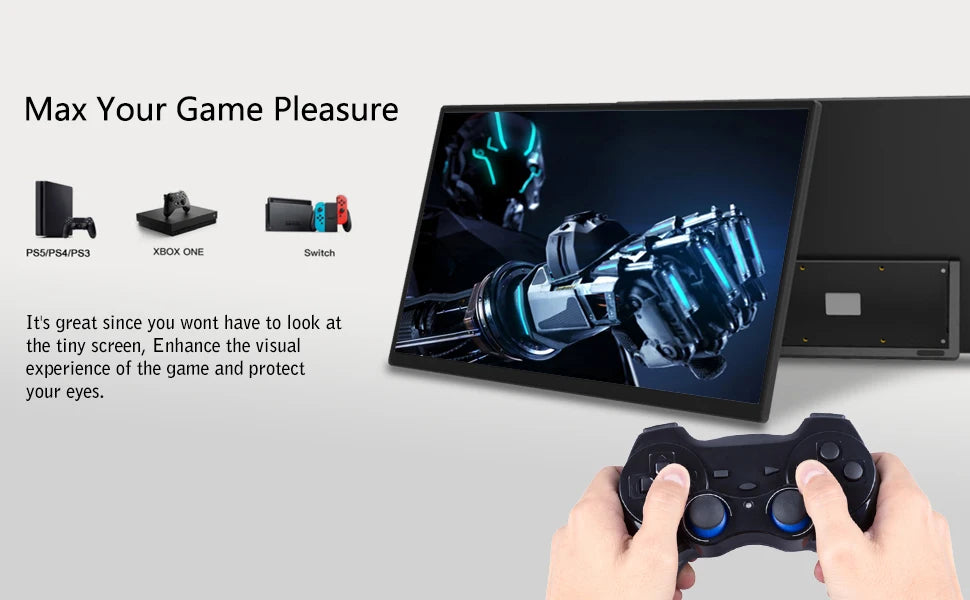 Bimawen 15.6 inch 60Hz Smart TV Portable Monitor with Google TV For Mini PC Laptop Phone Xbox PS4 PS5 Switch Game monitor