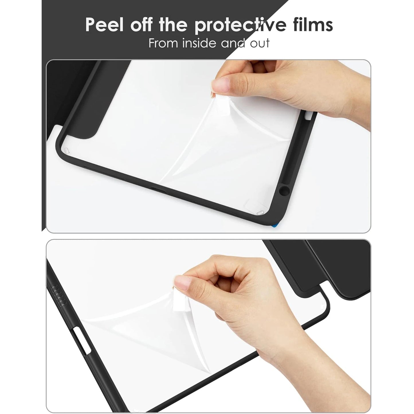 Flip Tablet Cover For iPad Mini 6 8.3'' 2021/Mini 7 2024 (A17 Pro) A2995 Acylic Back Case With Pencil Holder Auto Wake up /Sleep