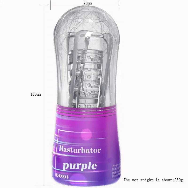 Male Masturbator Cup Soft Silicone Pussy Transparent Vagina Adult Goods Endurance Exercise Vacuum Pocket Cup for Adults Sex Toys