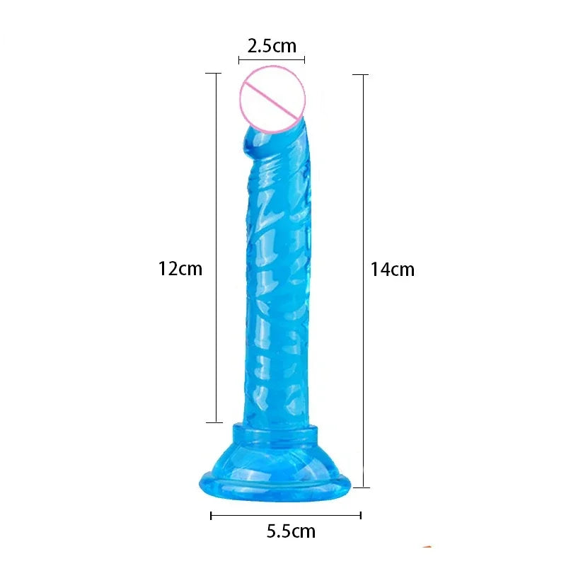 Translucent Soft Jelly Dildo Realistic Fake Dick Penis Butt Plug Sex Toys for Woman Vagina Anal Female Masturbation Huge Dildos