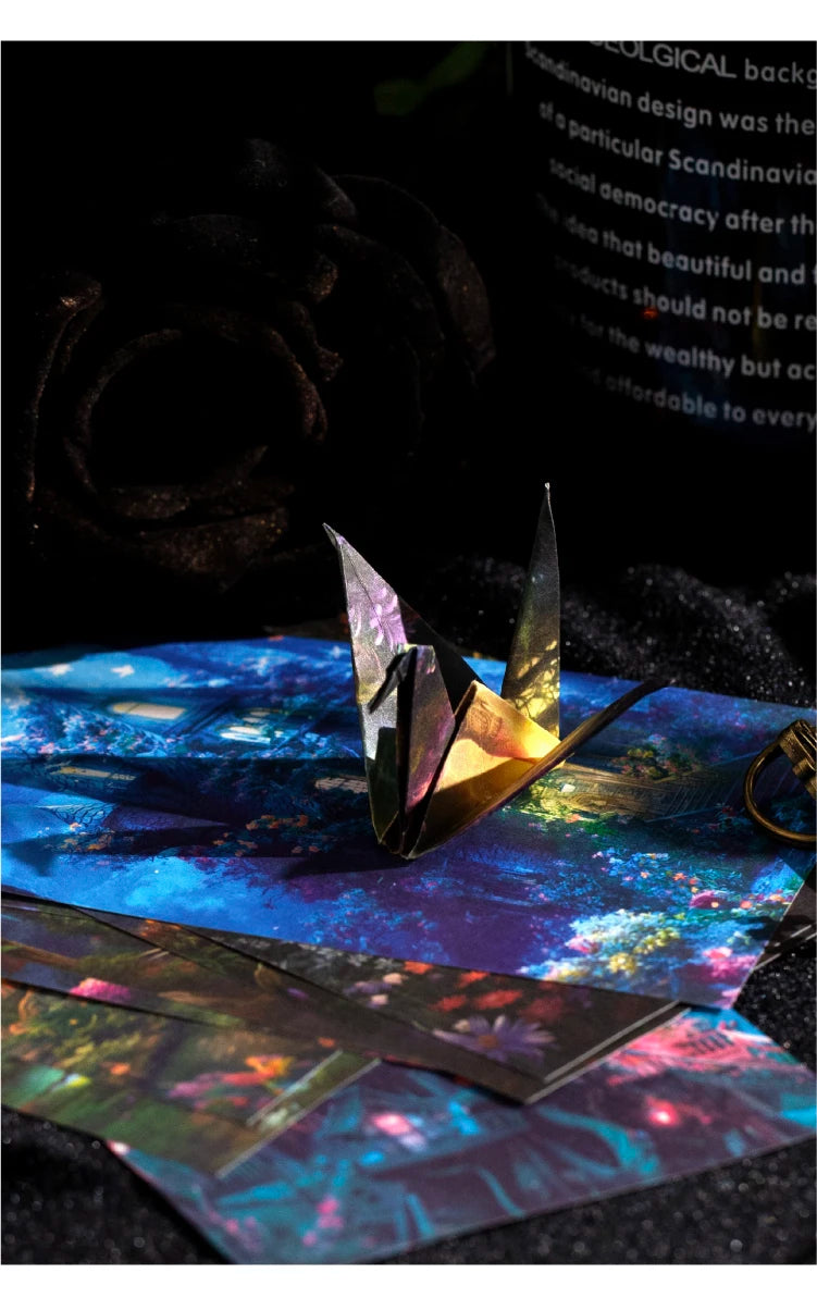 Journal Go 30pcs Fantasy Territory Junk Journal Scrapbooking Material Paper Memo Pads Cards Retro Background Decoration Paper