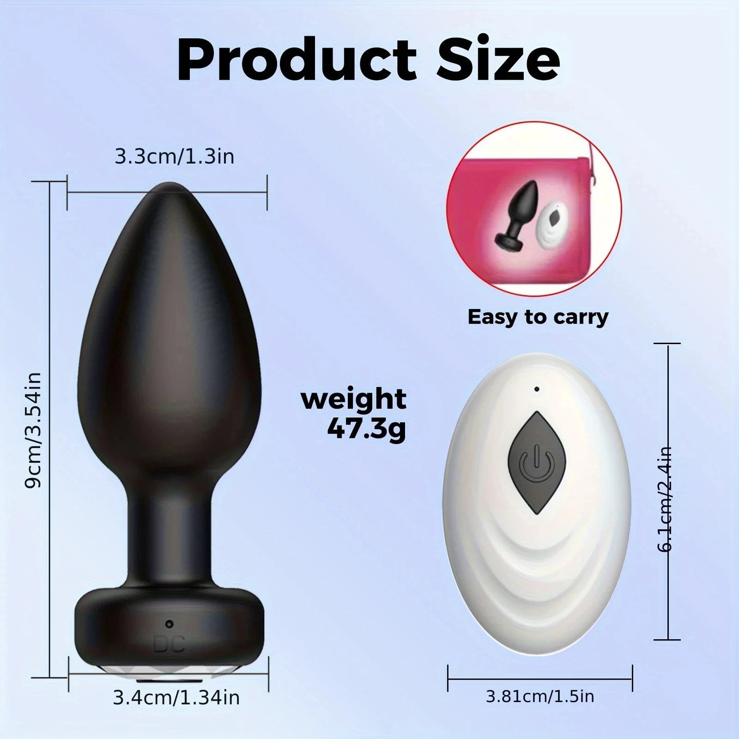 Anal Plug Vibrator for Men Butt Plug Portable Massager Wireless Remote Control Dildo Vibration Sex Toys for Male Adult Toys 18+