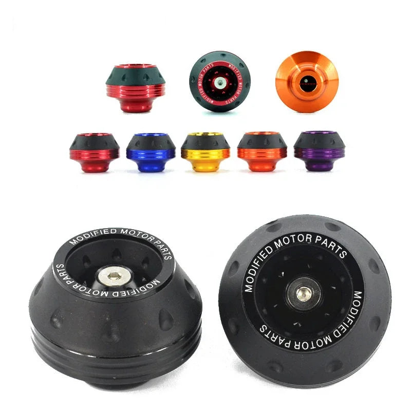 4PCS Universal Motorcycle Wheel Protection Crash Pad Motorbike Crash Protectors Alloy Motocross Falling Front Fork Slider Cups