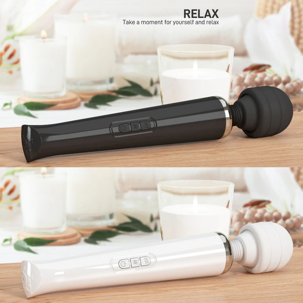 Powerful Magic Wand Vibrator for Women Big AV Body Massager G Spot Clitoris Stimulator USB Charging Adult Sex Toys for Woman