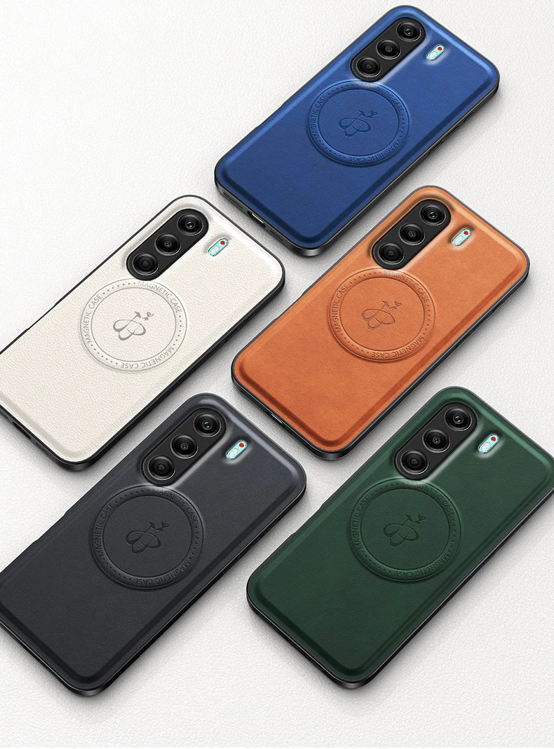 For Tecno Camon 40 Pro 4G 5G Magnetic Wireless Charging Leather Phone Case Shockproof Silicone Lens Protect Cover Cases Bracket