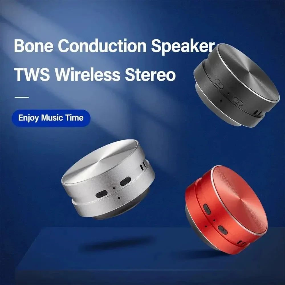 Bone Conduction Bluetooth Speaker Vibration Stereo Audio Digital TWS Wireless Smallest Speakers Mini Portable Metal Speaker