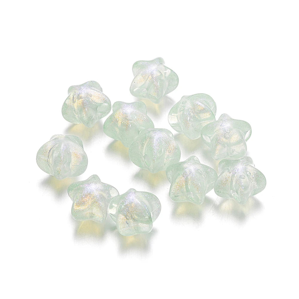30Pcs/Lot Acrylic Transparent Five-pointed Star Spacer Loose Beads for DIY Necklace Bracelet Earring Jewelry Accessories