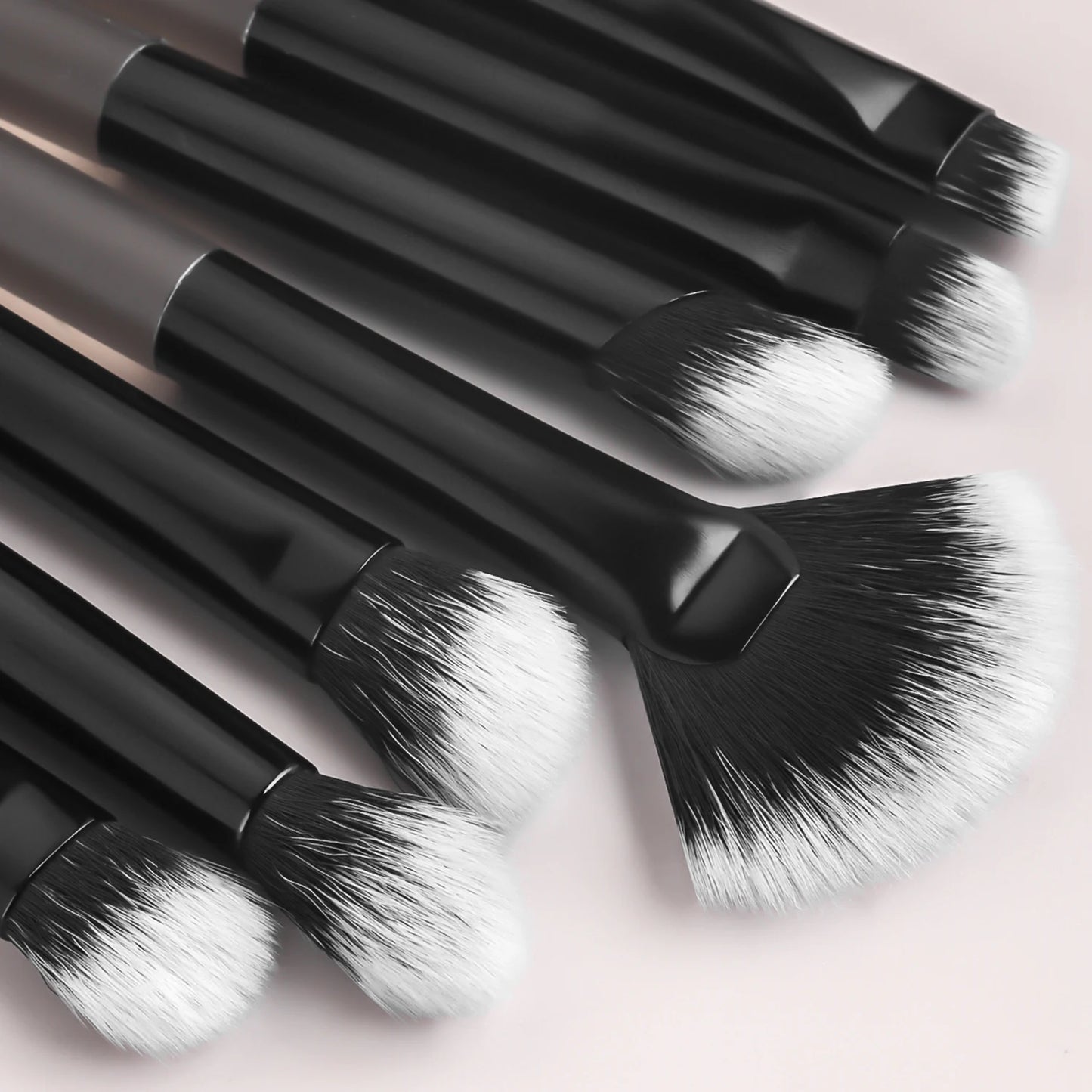 10 mini transparent handle brushes+crocodile patterned bag makeup brush Travel portable Makeup Tool Professional with bag