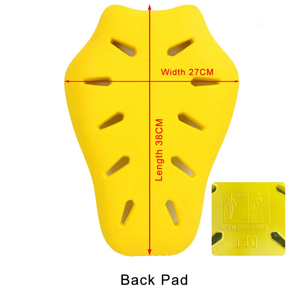 CE Level 2 Certified Motorcycle Jacket Insert Back Protector Thicken High Elasticity Rider Armor Chest Back Spine Protective Pad