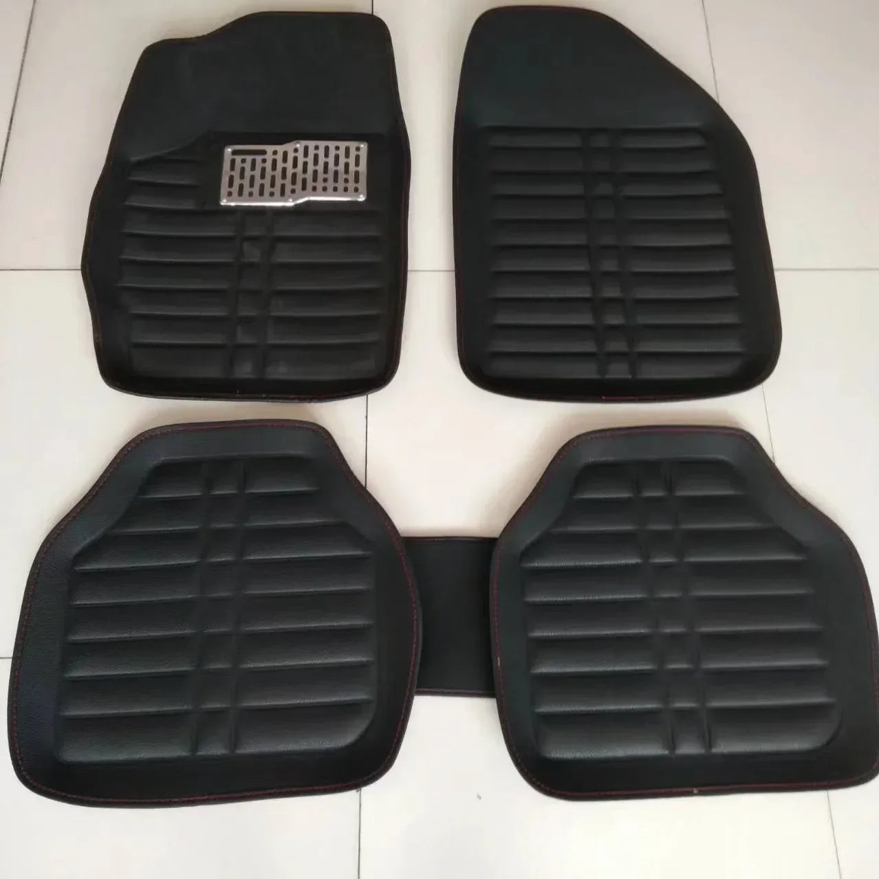 5pcs Premium Easy Clean Waterproof Auto Foot Pad Universal Waterproof PU Leather Durable Car Floor Mats Car Interior Accessorie