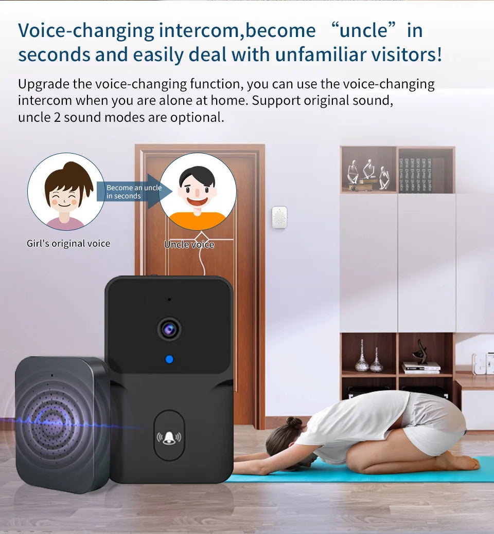 Tuya Smart Wifi Video Doorbell Wireless HD Camera PIR Motion Detection IR Alarm Security Smart Home Door Bell Intercom