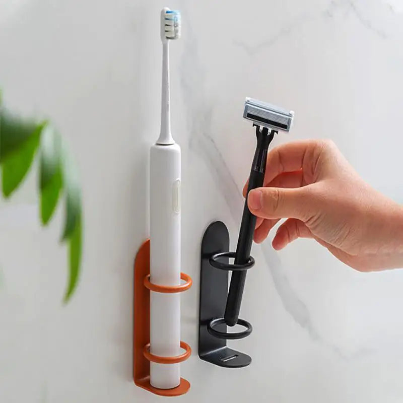 Stainless Steel Electric Toothbrush Holder Toothbrush Stand Rack Organizer Wall-Mounted Holder Space Saving Bathroom Accessories