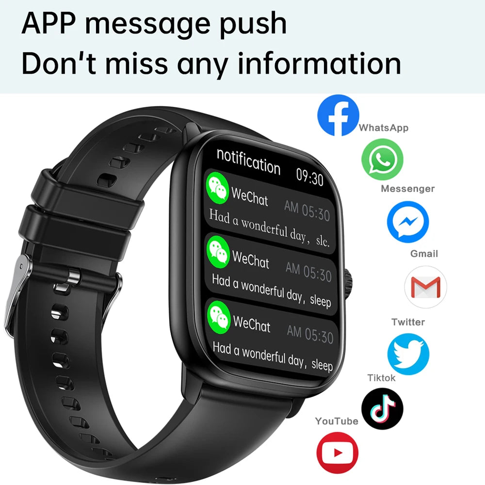 Smart Watch 2024 Bluetooth Answer Call Music Smart Watches For Men 2.01" Full Touch Dial Fitness Tracker Waterproof Smartwatch