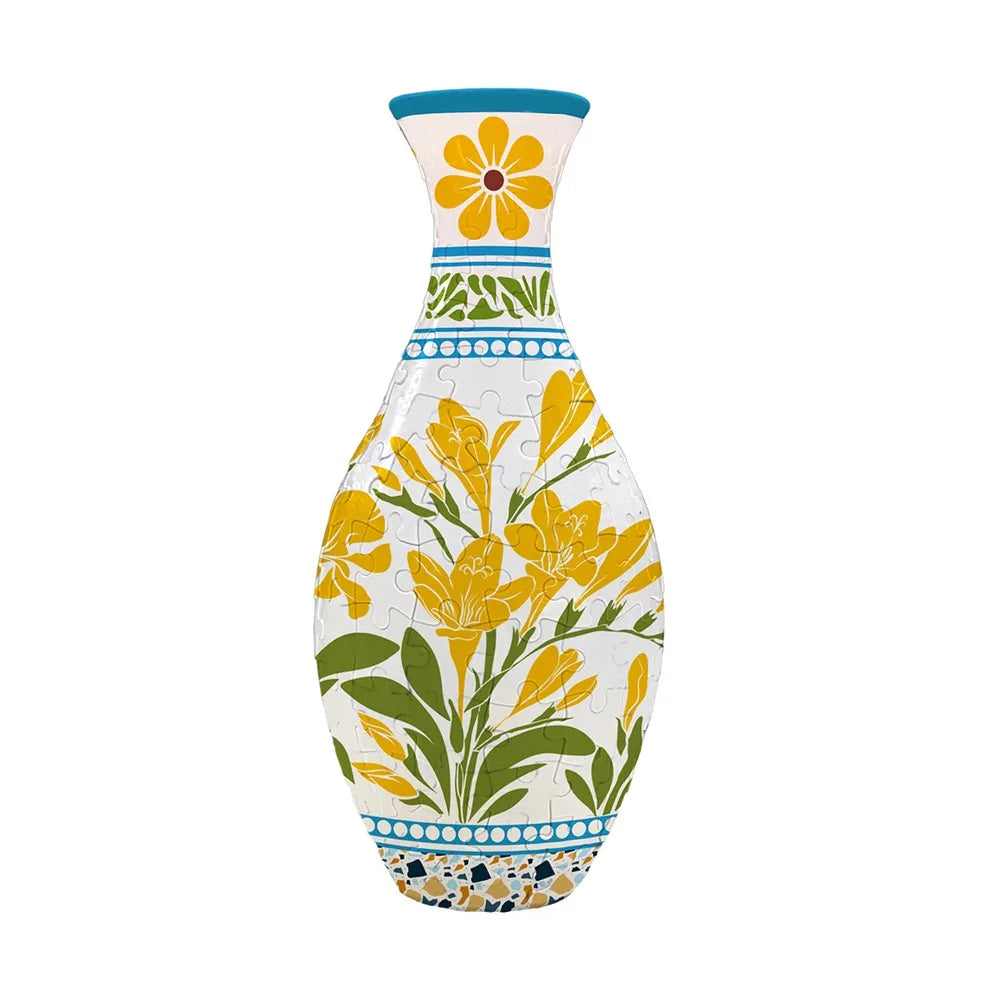 160 Curved Plastic Puzzle 3D Puzzlef Flower Vase Flower Arrangements DIY Arts 3D Art Puzzle Vase Housewarming Gift Puzzle Kit