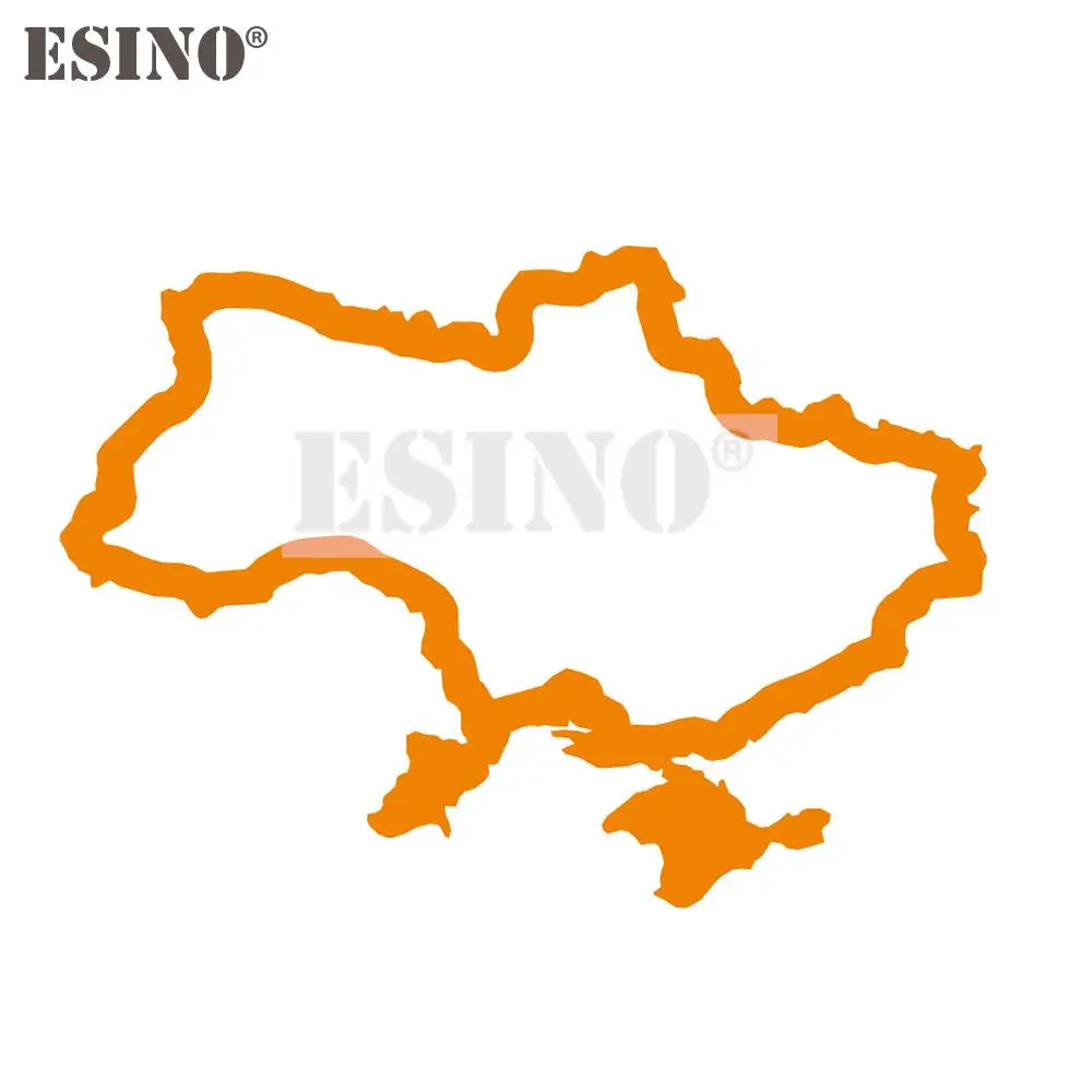 Car Styling Ukraine National Map Country Map PVC Waterproof Sticker Car Bumper Glass Body Creative Pattern Vinyl Decal