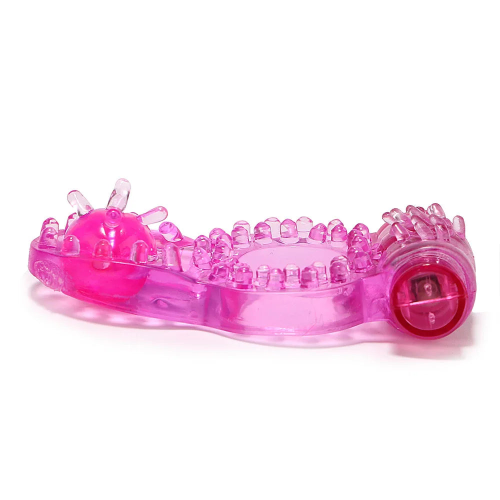 Cock Ring Vibrator Strong Penis Erect Penis Ring Crystal Butterfly Vibrating Rings Enhance Sex Ability Product Sex Toys For Men