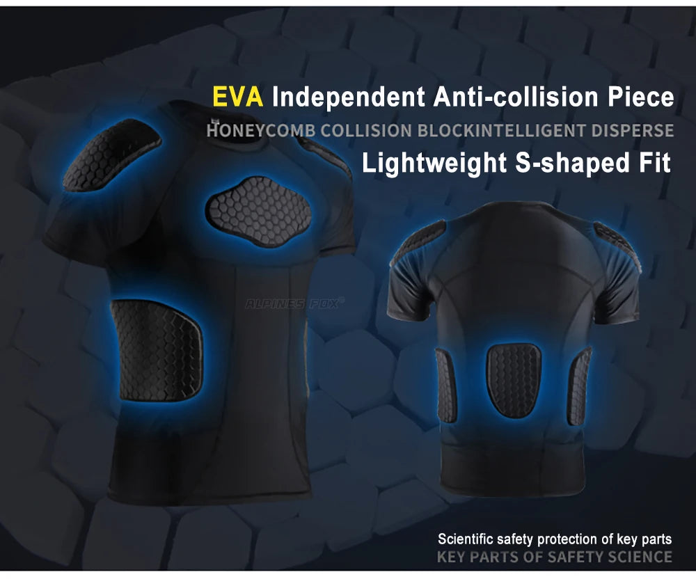 Motorcycle Full Body Armor Jacket Protective Moto Underwear Anti-collision Motorbike Riding Clothes Honeycomb Pad Motocross Tops