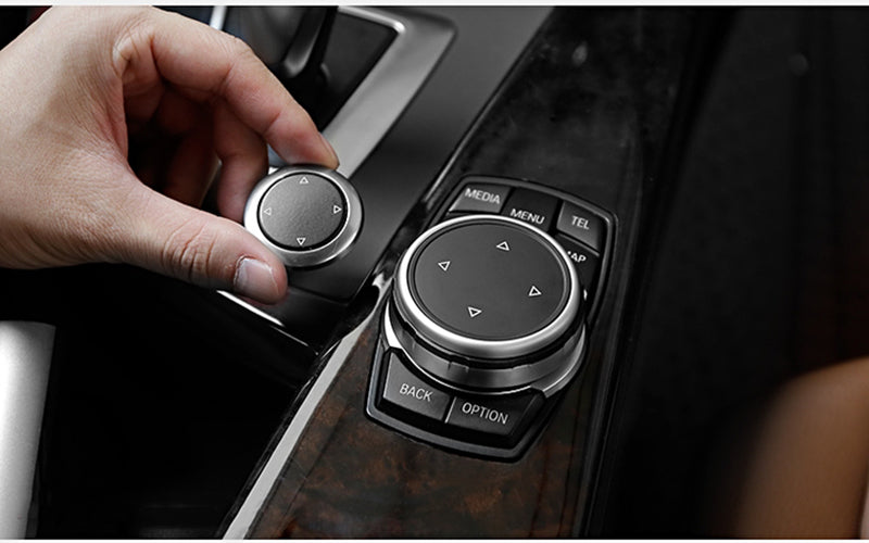 Car Styling Multimedia Buttons Cover iDrive Stickers For BMW F20 F25 F30 F10 F07 E60 E90 E92 E70 E71 F01 F02 E84 F48 X1 X3 X5 X6