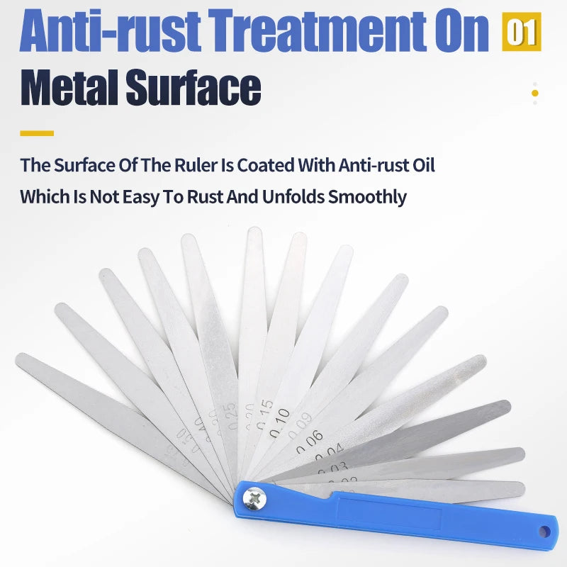 Feeler Gauge Metric Inch Spark Plug Gauge Valve Probes Filler Gauge Probe Thickness Gauge Spark Plug Gap Tools Thickness Set