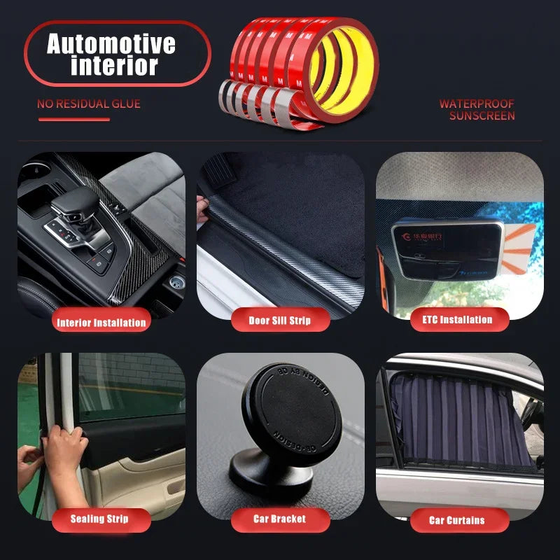 3Meters Strong Double sided Tape Acrylic Foam Adhesive Tape Sticker for Car Home Indoor High temperature