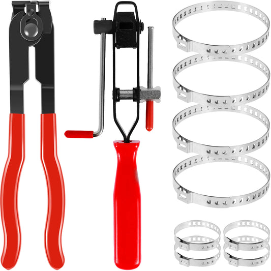 CV Joint Boot Clamp Pliers Set Stainless Steel Car Banding Tools Kit Professional Ear Boot Tie Pliers or CV Boot Clamps for Auto