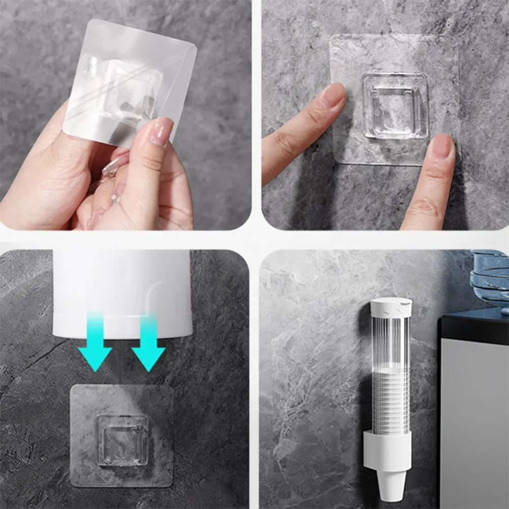 Disposable Paper Cups Dispenser Plastic Cup Holder For Water Dispenser Wall Mounted Automatic Cup Storage Rack Cups Container
