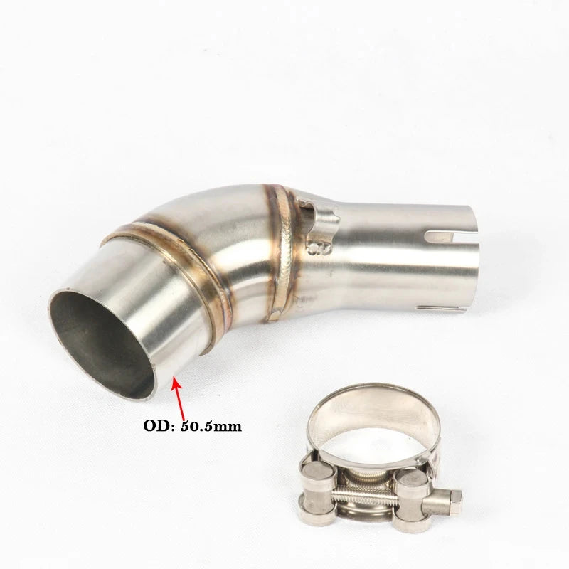 For Yamaha YZF R25 R3 MT-03 MT03 Motorcycle Exhaust 51mm Escape Systems Connection Muffler Modified Slip On Middle Link Pipe