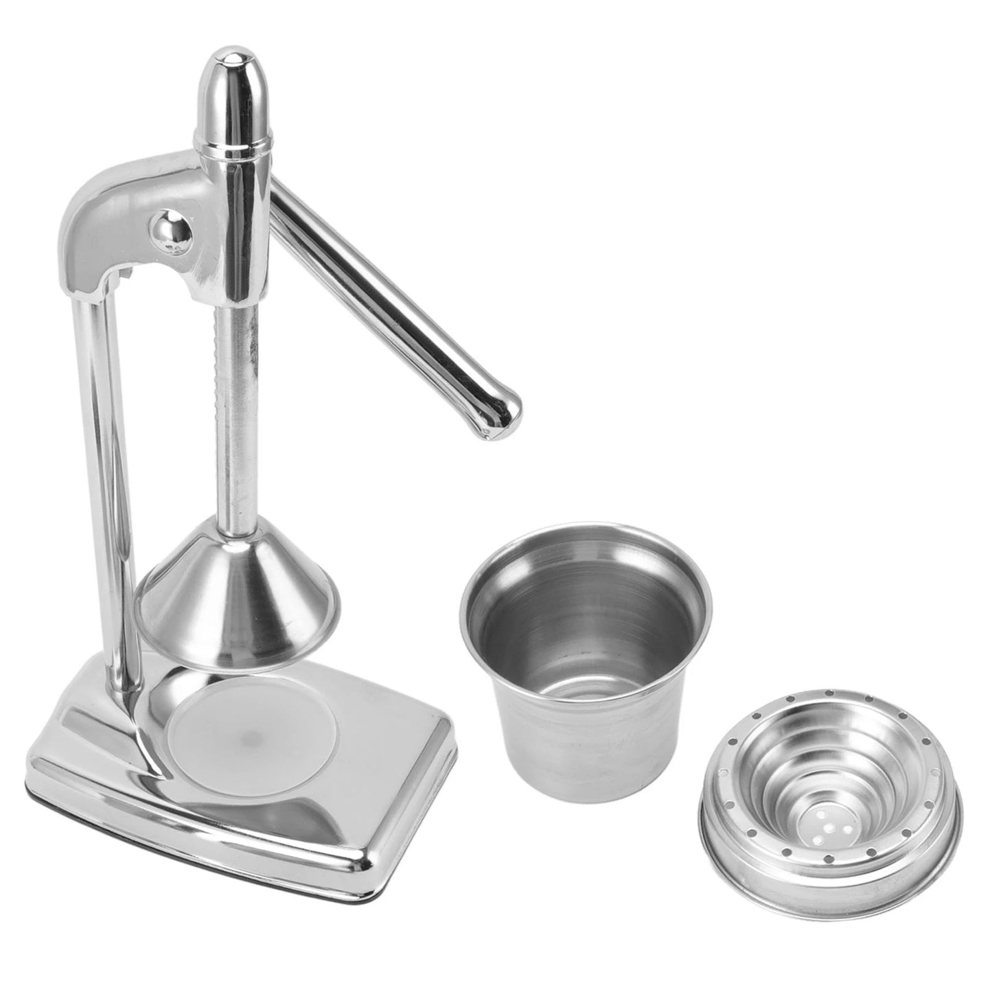 Citrus Squeezer Manual Orange Squeezer 304 Stainless Steel Food Grade Minimalist Compact Ergonomic Rubber Handle Fruit Presser