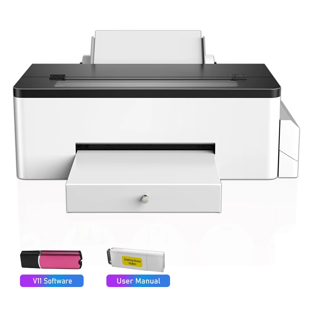 DTF Printer A3 L1800 DTF Transfer Printing Machine with Roll Feeder Direct to Film Printer A3 for t shirt DIY Printing Machine