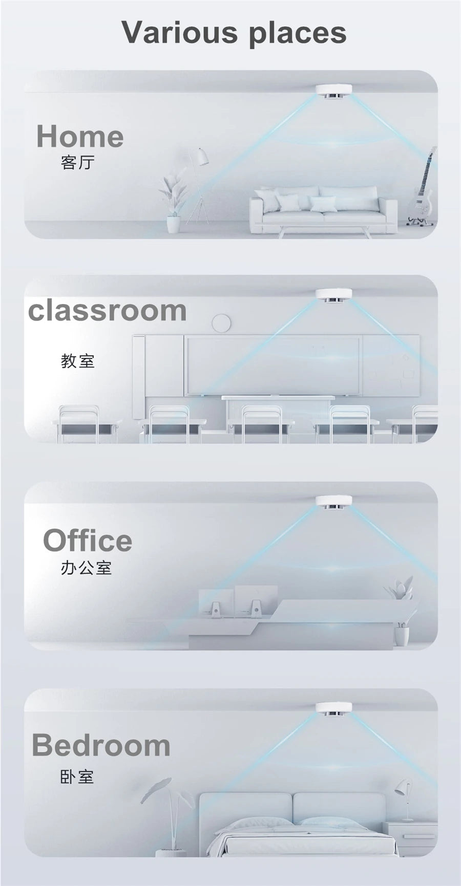 Aqara Smart Smoke Detector Sensor Zigbee 3.0 Fire Alarm Monitor Sound Alert Home Security APP Work With Xiaomi Mi home Homekit