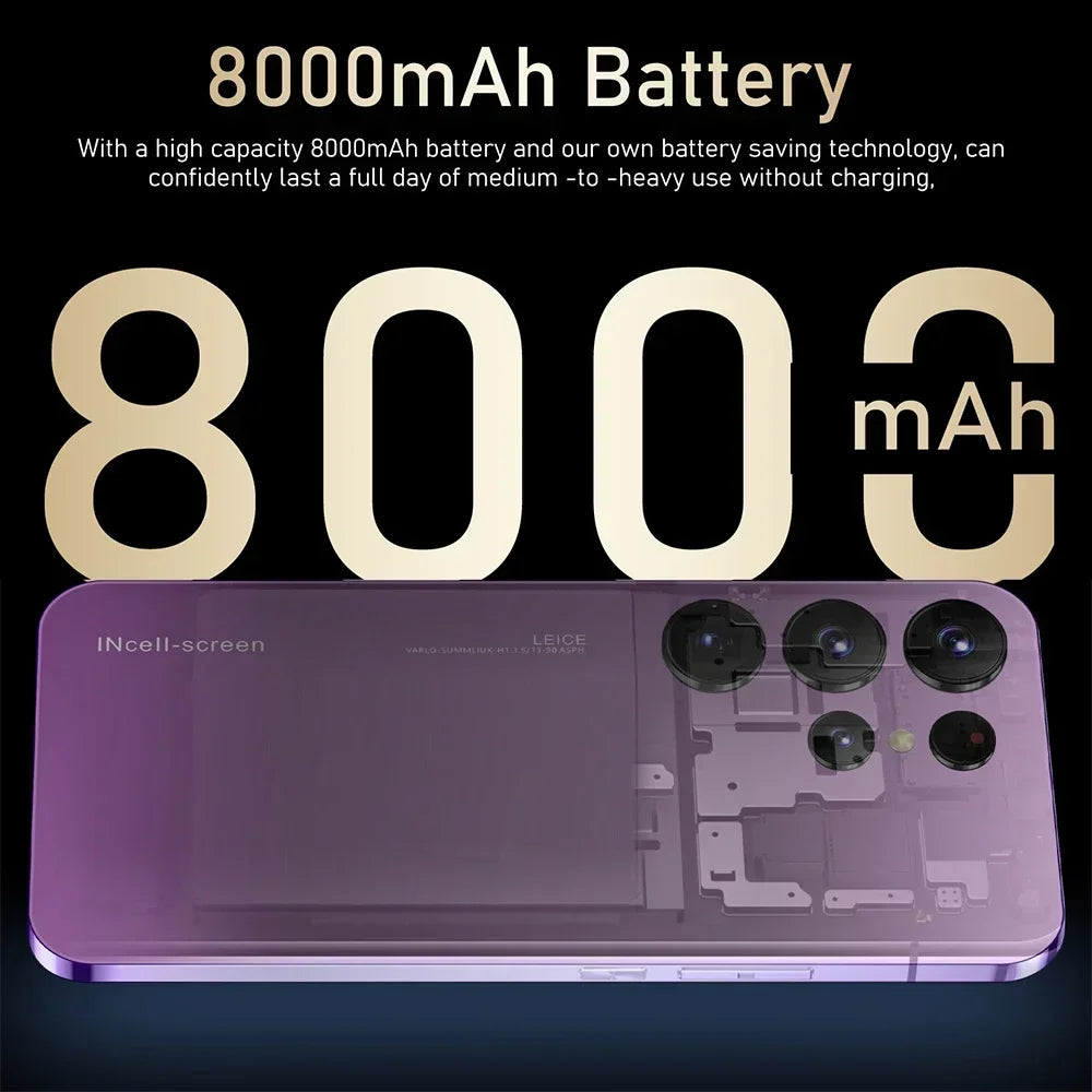 HOT 2025 new S25 Ultra original intelligent 4G 5G dual card dual standby Android 14 system global version 108MP 8000mAh battery