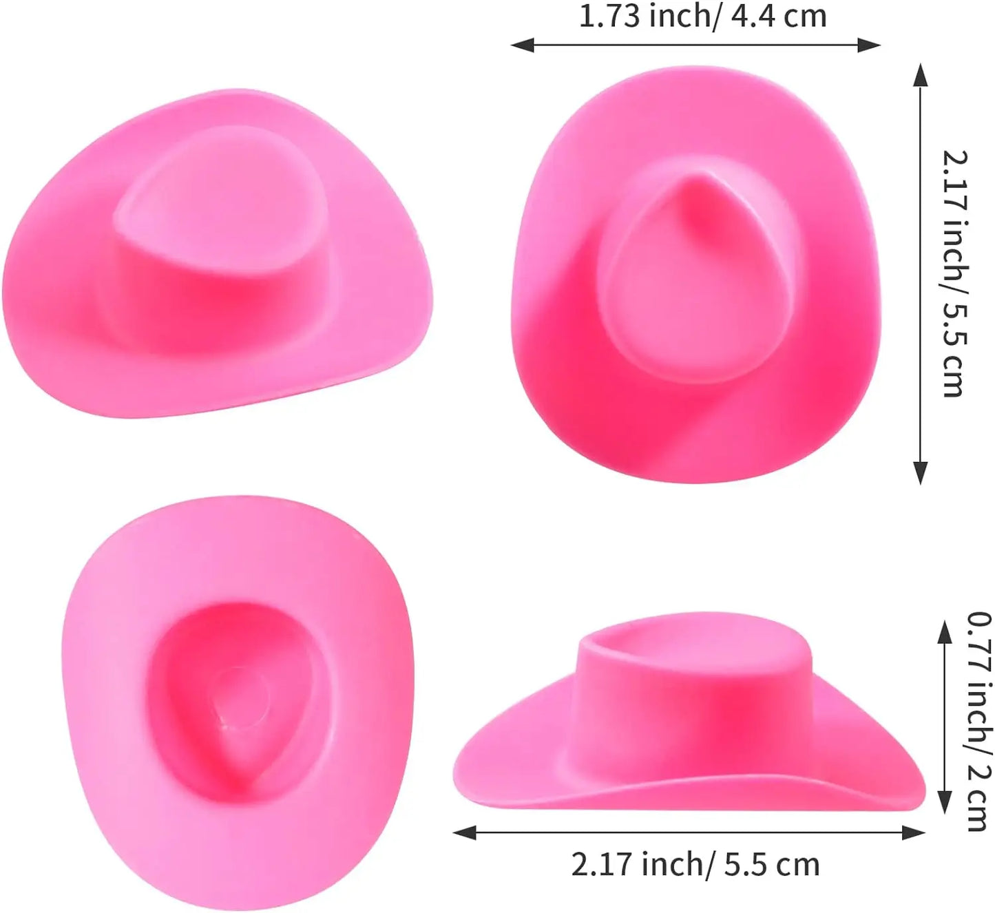 5/10/20/30/40/50pc Mini Cowboy Hat Plastic Cowgirl Cute Doll Hat Western Wedding Birthday Party Supplies Accessories Cake Topper