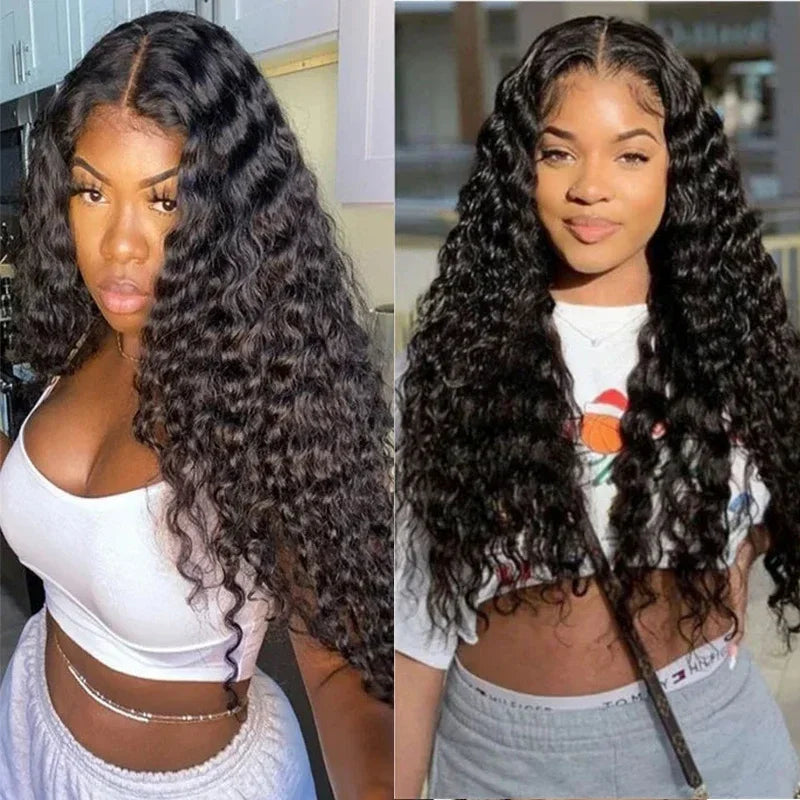 Deep Wave Human Braiding Hair 100% Unprocessed Human Hair Braiding Hair No Weft 18 Inch Curly Bulk Human Hair for Braiding #1B