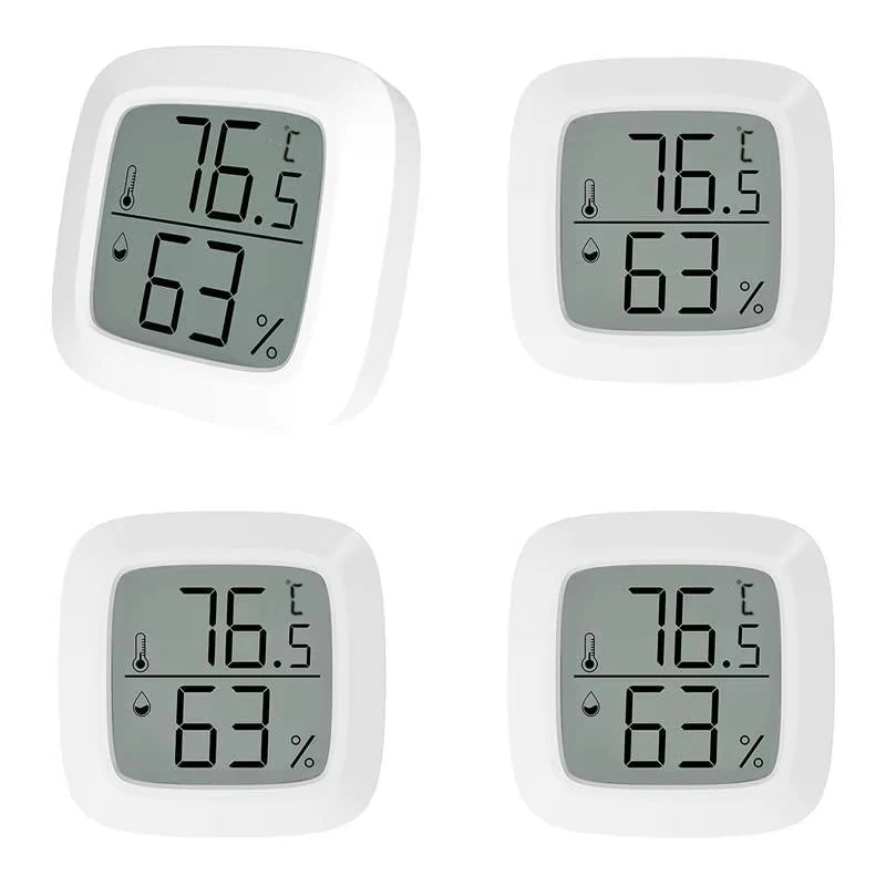Humidity sensor, indoor thermometer, hygrometer, temperature and humidity monitor, with LCD display screen, displaying Celsius t