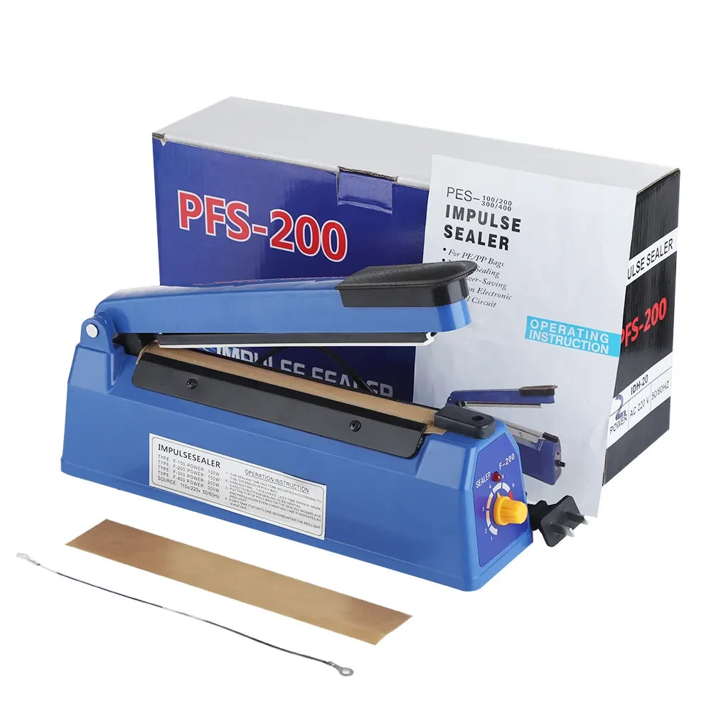 Electric Heat Bag Sealing Machine Plastic Bag Sealer Hand Press Food Seal Plastic Bag Impulse Sealer Fast Heat Packaging Machine