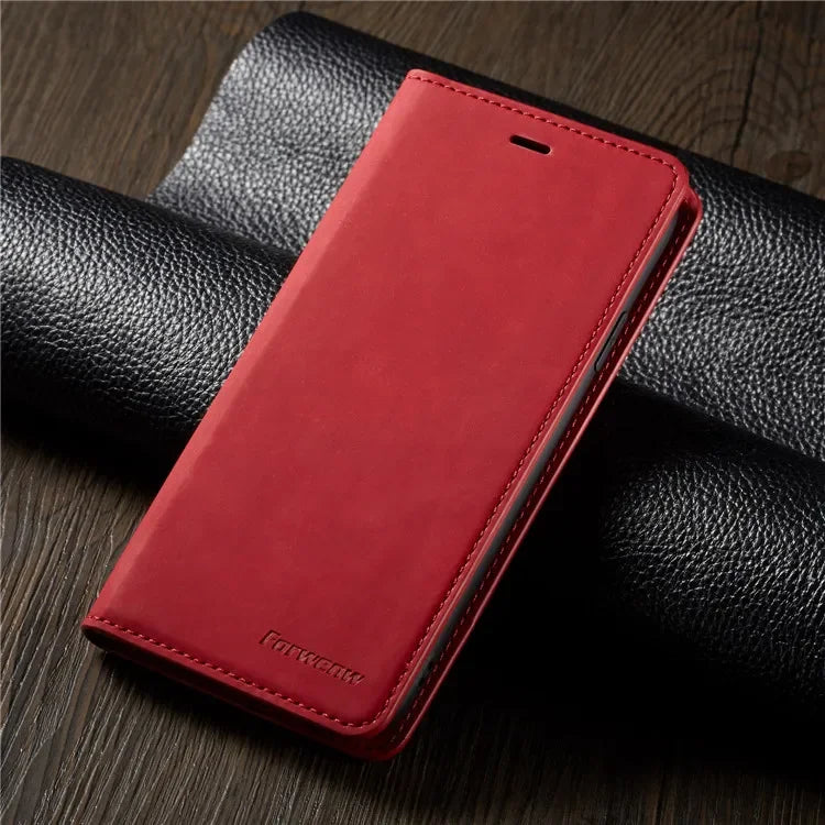 Leather Flip Phone Case For Samsung Galaxy S7 Edge S8 S9 Plus S10E S20 S21 FE S22 S23 S24 S25 Ultra Luxury Wallet Bracket Cover
