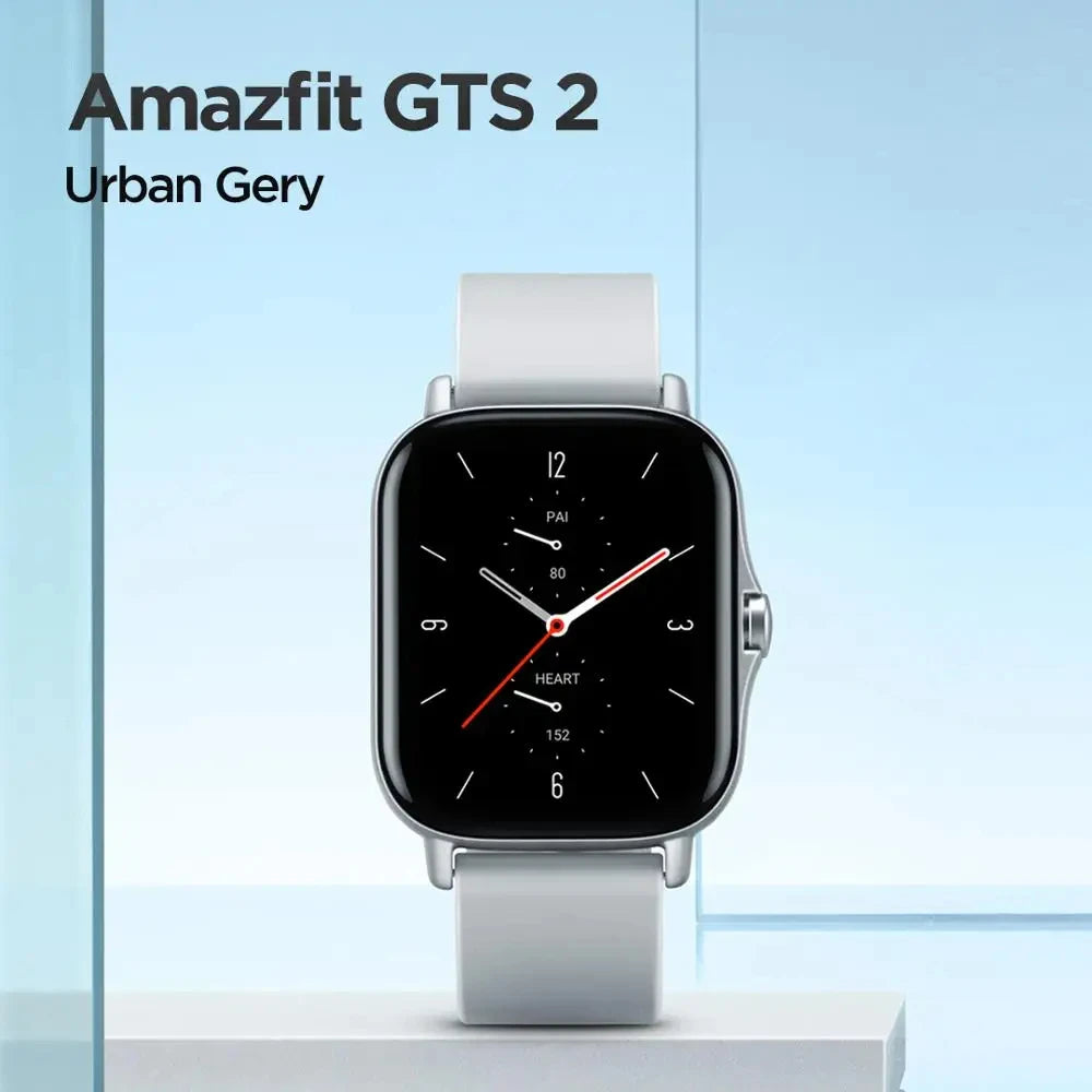 Original Amazfit GTS 2 Global Smartwatch 5ATM Water Resistant AMOLED Display Alexa Built in Smart Watch For Android IOS Phone