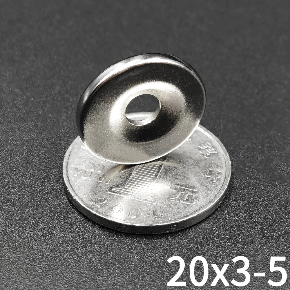 5/10/20/30Pcs 20x3-5 Neodymium Magnet 20mm x 3mm With Hole 5mm NdFeB Round Super Powerful Strong Permanent Magnetic imanes Disc