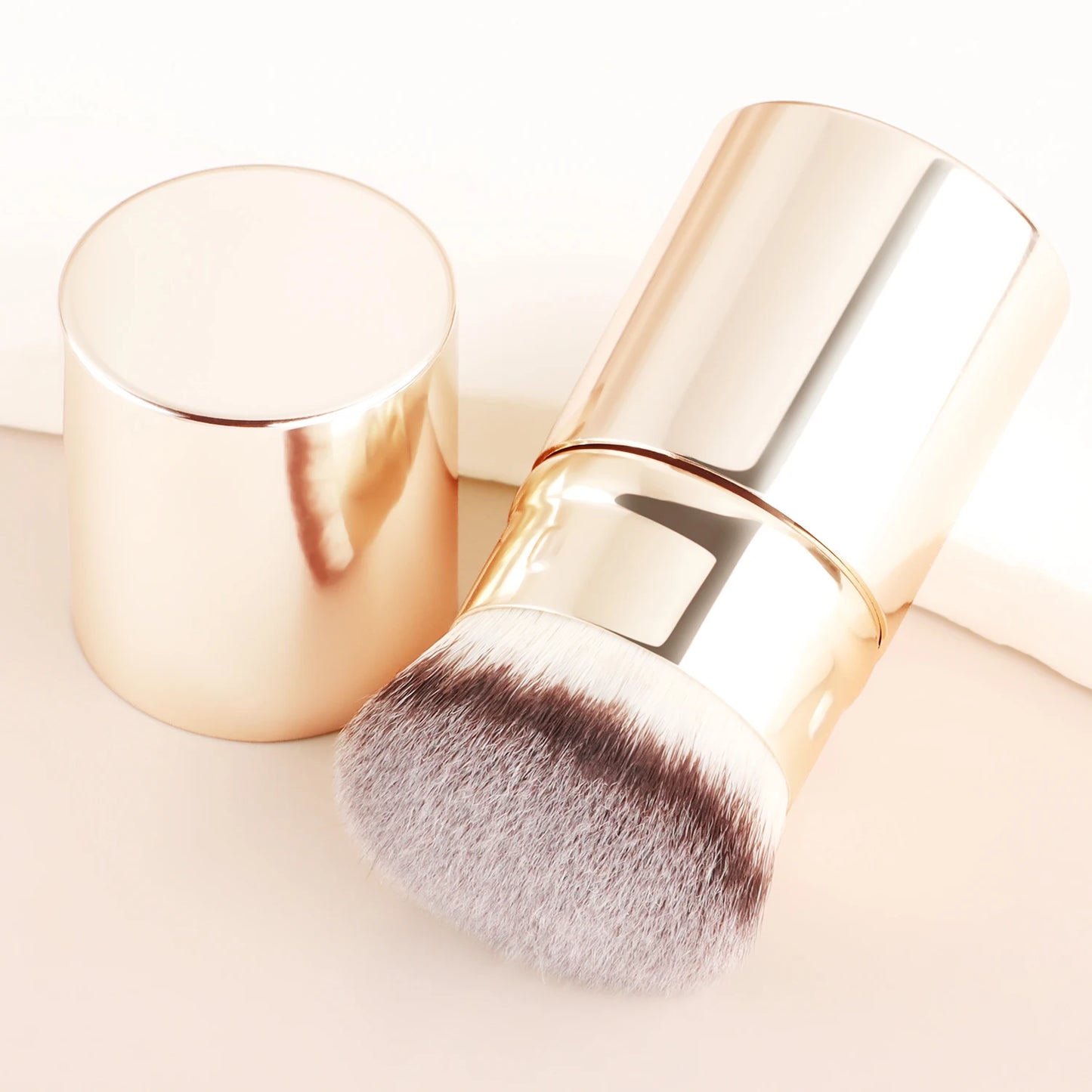 1pcs Retractable Blush Brush Kabuki Foundation Brush Soft Fluffy Powder Contour Makeup Brushes Portable Makeup Tools
