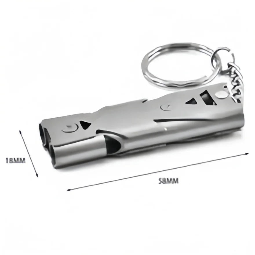 Survival Whistle Keychain–High Decibel,Emergency Whistle for Outdoor,Camping&Hiking–Double Tube Design,Loud Safety AlarmPortable