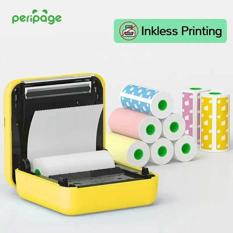 PeriPage A6 Mini Portable Label Photo Pocket Printer Thermal Self-adhesive Labels Printer For Mobile Phone Sticker Maker