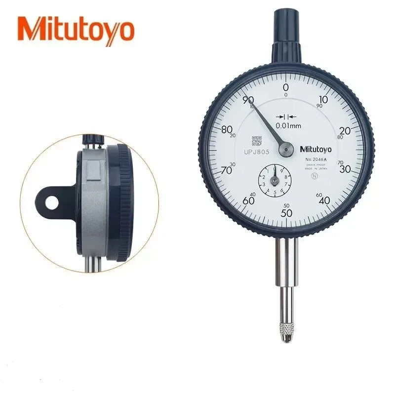 Mitutoyo Dial Indicator Standard Plunger 2046S 10mm Gauge Test Inspection Dial Gauge Standard Plunger Multimeter Tools Dial Gau