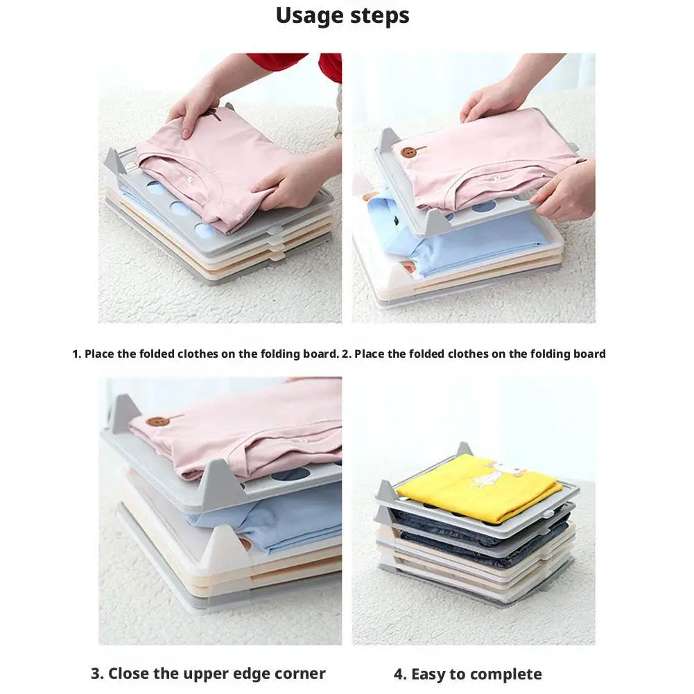Stackable Shirt Organizer Boards Foldable Clothes Storage Space Saving Wardrobe Drawer Organizer for T Shirt Sweaters Closet Use