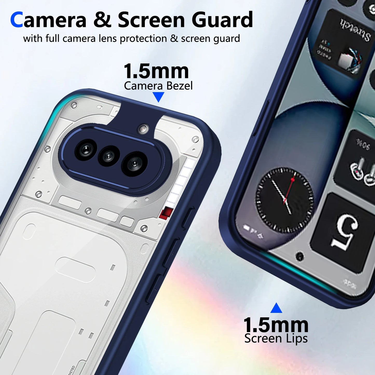 Nothing Phone 4A Case Plating Silicone Bumper Shockproof Clear Back Cover Hard Phone Case for Nothing Phone 4A Phone4A 2026 A069