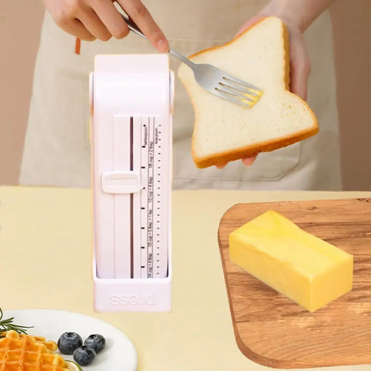 Adjustable Butter Cheese Dispenser - Stainless Steel Blade, Bread Toast Slicer, Baking Splitter Tool