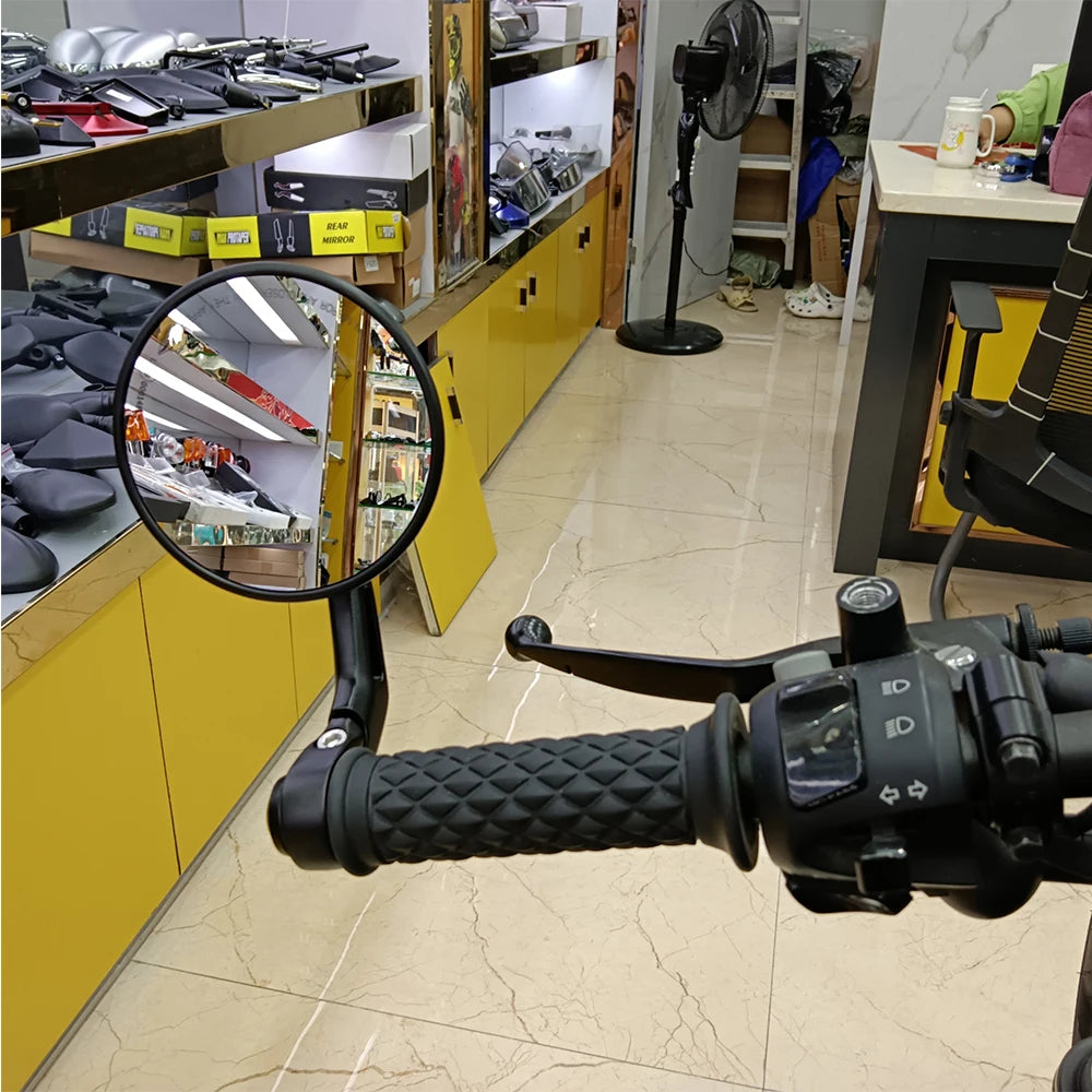 7/8" 22mm CNC Motorcycle Rearview Mirrors Universal Clear Glass Scooter Bar End Handlebar Mirror Rear View Mirror Accessories