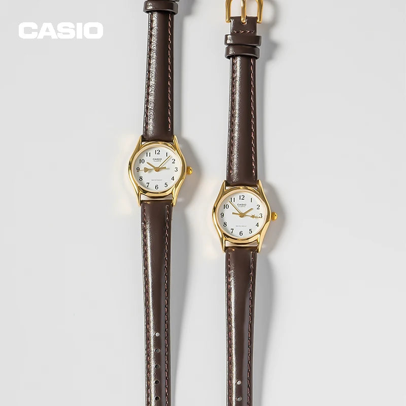 Casio LTP-1094Q Women's Watch Treasure Time Simple Belt Simple Cartoon Vintage Leather Brown Black Watch for Women Women's Watch