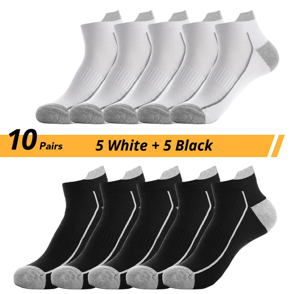 HSS 10Pairs Men‘s Socks Cotton Casual Business Middle Black Breathable Male Crew Socks Summer Winter Dress Gifts Socks Size38-45