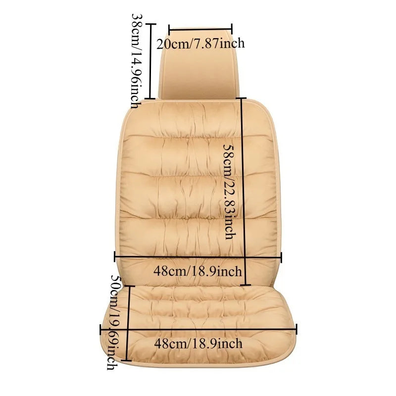 New car seat cushions, autumn and winter universal plush anti-slip seat cushions, 2 pieces of warm front seats