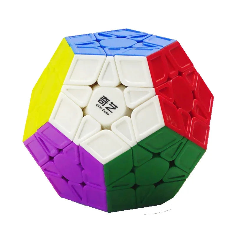 Qiyi Megaminx Magic Speed Cube Stickerless Professional Fidget Toys Qiyi Kilominx Cubo Magico Puzzle